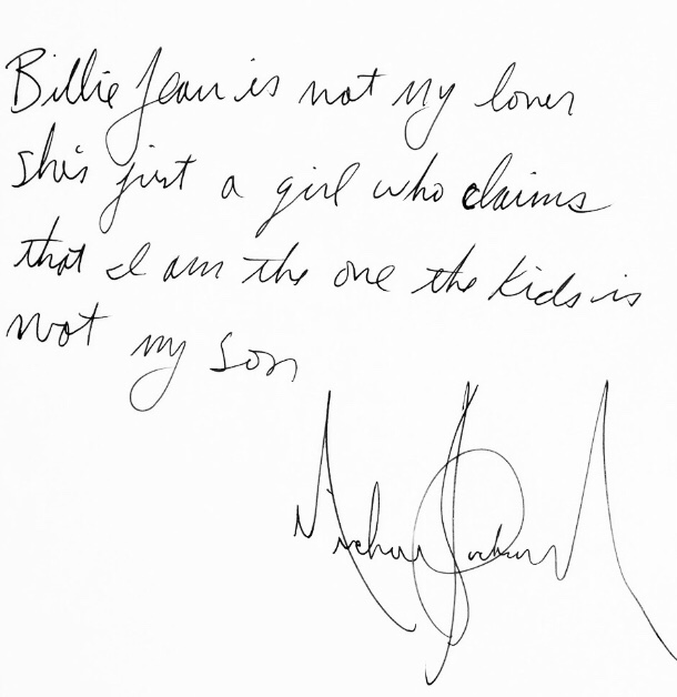 What traits can you spot in Michael Jackson’s handwriting?