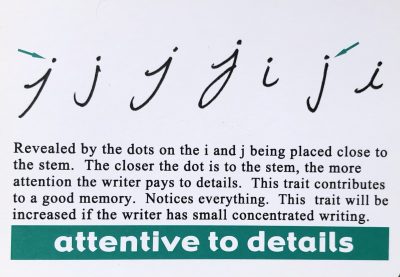 Does your handwriting show attention to detail?